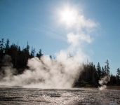 Grand Geyser in Upper Geyser Basin in Yellowstone