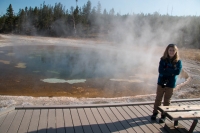 Kyle at Beauty Pool in Upper Geyser Basin in Yellowstone