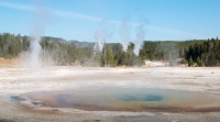 Chromatic Pool in Upper Geyser Basin in Yellowstone