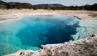 Sapphire Pool in Biscuit Geyser Basin in Yellowstone