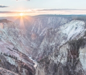 Sunrise at Grand View in Grand Canyon of the Yellowstone