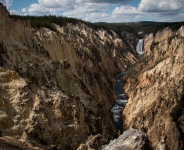 Lower Falls from Artist Point in Grand Canyon of the Yellowstone