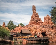 Big Thunder Mountain Railroad from Tom Sawyer's Island at the Magic Kingdom