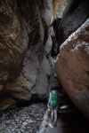 Suzanne along the Bear Gulch Caves Trail in Pinnacles National Park