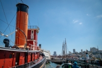 Hercules Tugboat engine at the National Maritime Museum Hyde St. Pier in San Francisco