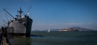 SS Jeremiah O'Brien Liberty Ship and Alcatraz in San Francisco