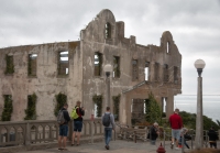 Warden's House ruins on Alcatraz Island in San Francisco