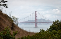 Golden Gate Bridge from Lands End Trail in San Francisco