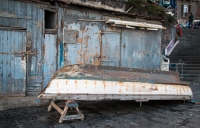 Fishermen's shack along the waterfron