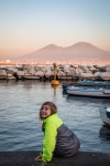 Kyle with Mount Vesuvius and the Bay of Naples