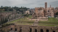 View of the Temple of Venus and Rome and the Via Sacra from the Colosseum