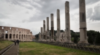 The Colosseum and Temple Of Venus and Rome Columns