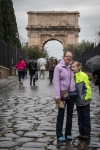 Suzanne and Kyle on the Via Sacra