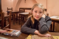 At lunch at Pizzeria Alle Carrette