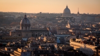 Looking toward St. Peter's from the roof of the Victor Emmanual II monument