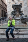 Enjoying gelato at the Fontane delle Tartarughe