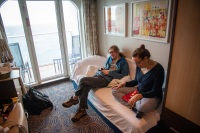 Suzanne and Kyle on Christmas Morning on Anthem of the Seas