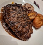 Caribbean Jerk pork chop at dinner on Anthem of the Seas in Bayonne