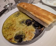 Escargot at dinner in Silk Main Dining Room on Anthem of the Seas