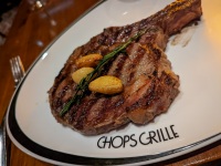 Ribeye steak at dinner at Chops Grille on Anthem of the Seas