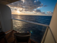 Sunset from our balcony on Anthem of the Seas