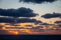 Sunset from our balcony on Anthem of the Seas