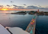 View of Coco Cay, Bahamas from Anthem of the Seas