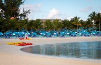 View from our cabana at Chill Island, Coco Cay