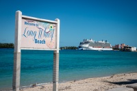 At Long Wharf Beach in Nassau