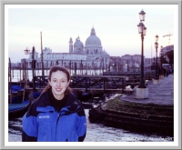 Venice: Suzanne along the Riva degli Schiavoni