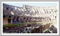 Inside the famous Roman Colosseum