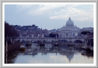 St. Peter's and the Tiber at sunset