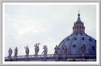 The Balustrade and dome of St. Peter's Basilica