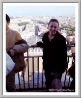 Suzanne at the top of St. Peter's dome