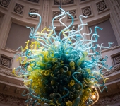 Chihuly chandelier at the Victoria and Albert Museum in London