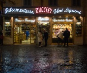 Evening in Campo di Fiori in Rome