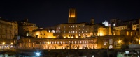 Trajans Market at night in Rome