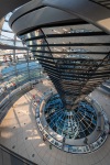 Inside the dome at the Reichstag building in Berlin