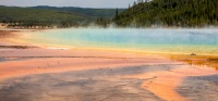 Grand Prismatic Spring at Midway Geyser Basin in Yellowstone