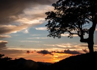 Sunset along the Kancamagus Highway, NH