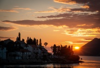 Sunset in Korcula, Croatia