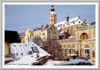 A view of Baden-Baden's Friedrichsbad and Stiftskirche