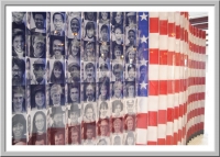 Immigrant flag at Ellis Island