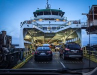 Boarding the Bainbridge Island Ferry in Seattle