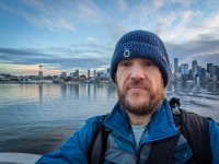 Paul and Seattle from the Bainbridge Island Ferry