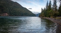 At Emerald Lake in Olympic National Park