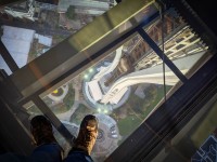 Glass floor at the Space Needle in Seattle