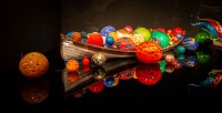 Ikebana and Float Boats at Chihuly Garden and Glass Museum in Seattle