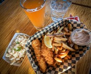 Fish and chips at Marination Ma Kai in West Seattle