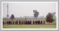 Union Reenactors marching